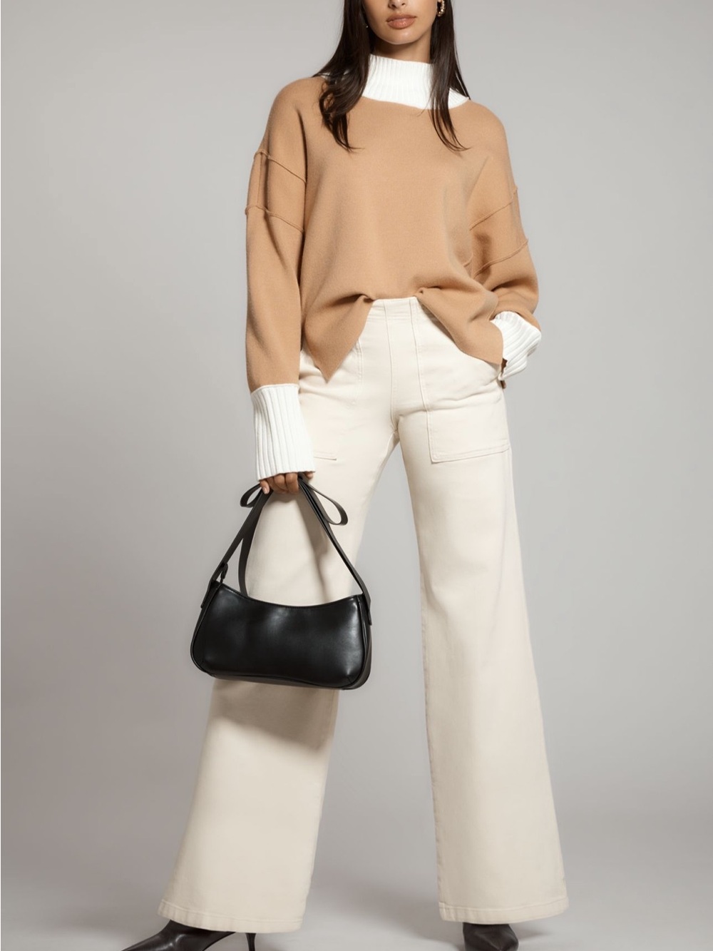 The Kit Cropped High-Rise Wide-Leg Utility
Trouser Jeans by Pilcro (31 Petite)